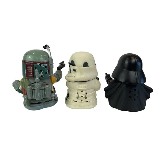 Star Wars Palm Talker Boba Fett Stormtrooper Darth Vader 4in Figures By Tomy - Picture 3 of 11
